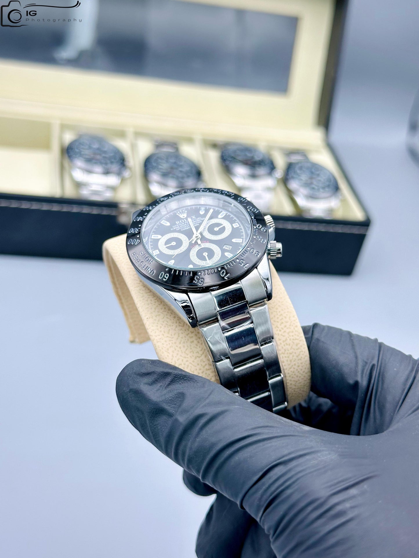 Daytona Chain Model | Date Working (Silver Black)