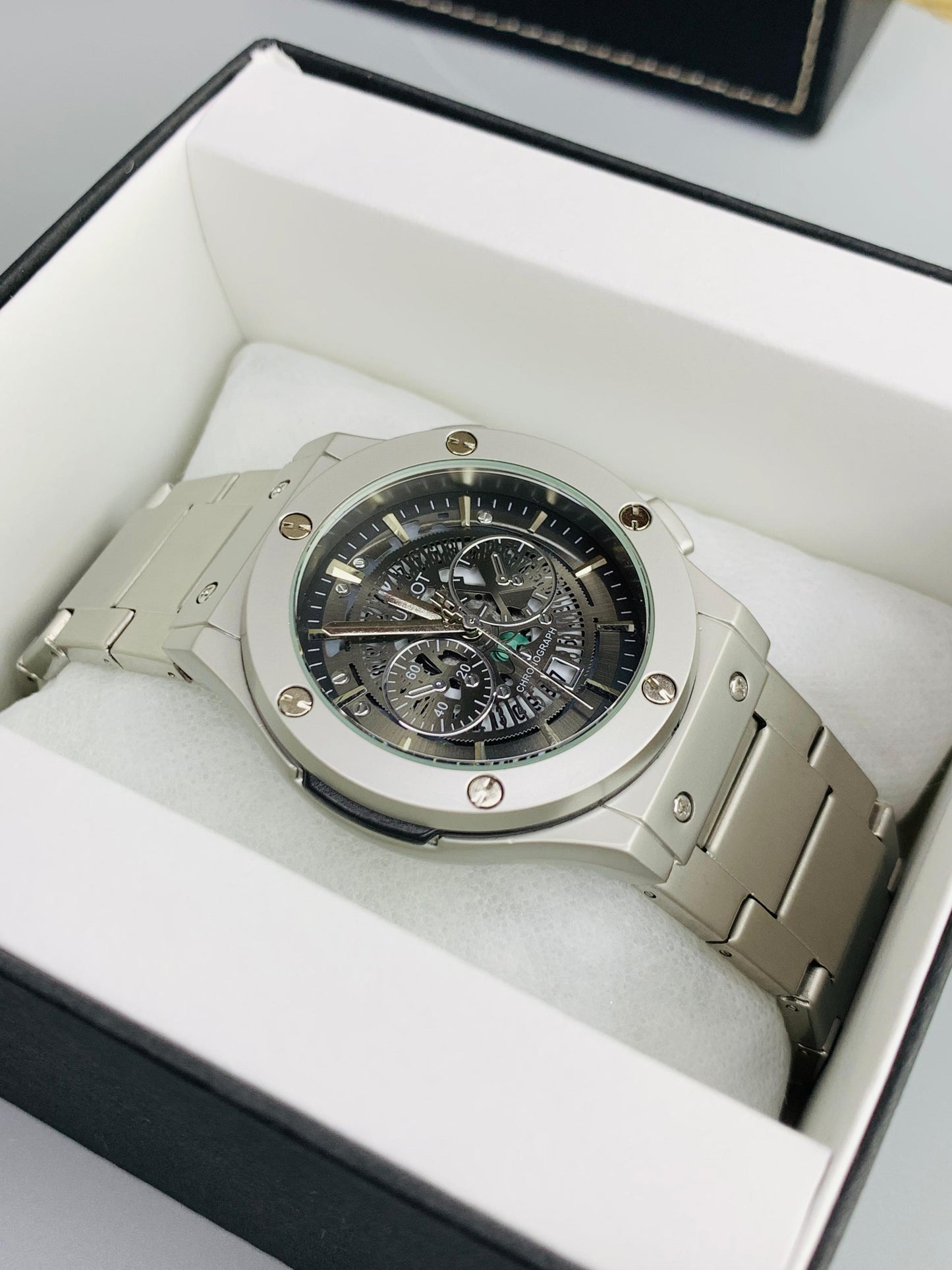 HB Skeleton Classic Case | Date Adjustment (Silver)